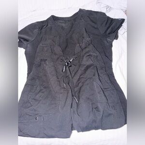 Med Couture Black Scrub Top & Joggers